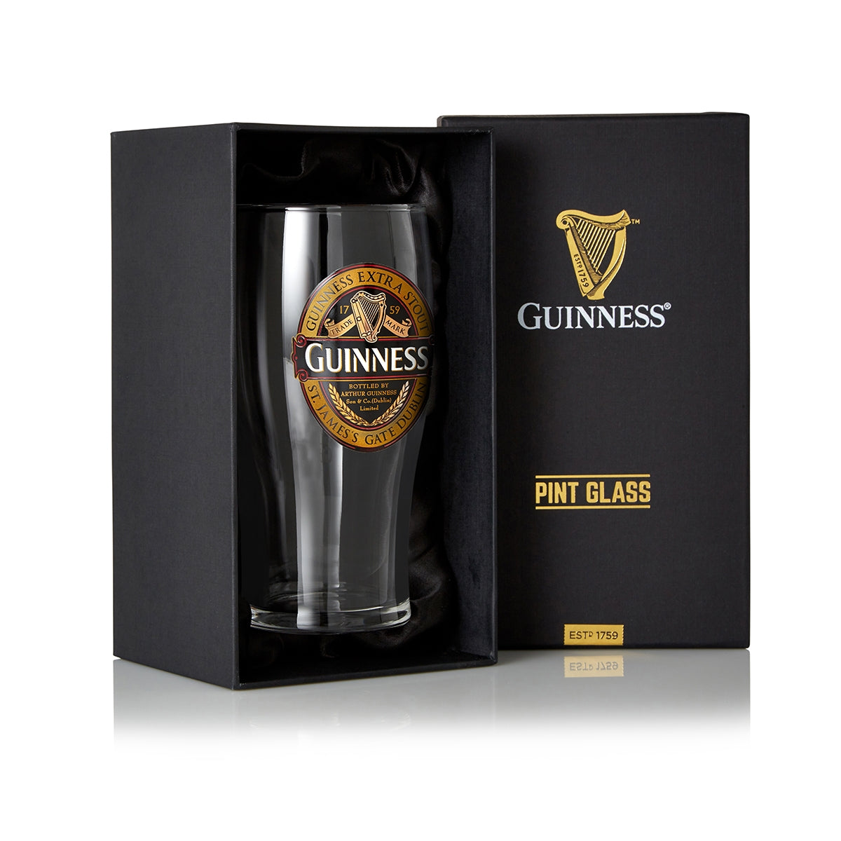 Classic Guinness pint glass in a sleek box?