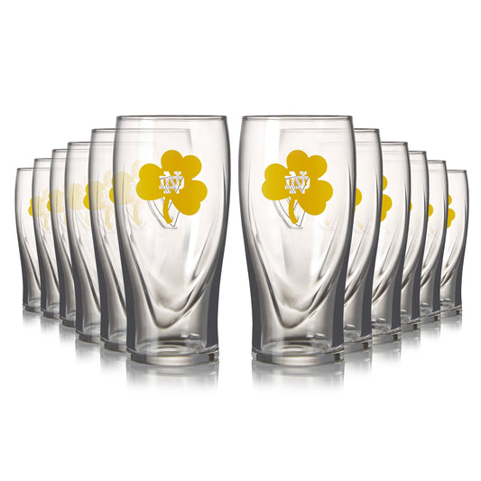 Guinness Irish shamrock pint glasses set of 8.